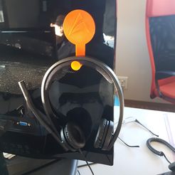 20190227_085415.jpg Fichier STL gratuit Support casque audio pour écran / Headphone support for screen.・Design pour imprimante 3D à télécharger