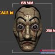 money-heist-mask-special-dali-mask-stl-file-013.jpg Money Heist Dali Mask Dark - Cosplay Helmet - Halloween Costume