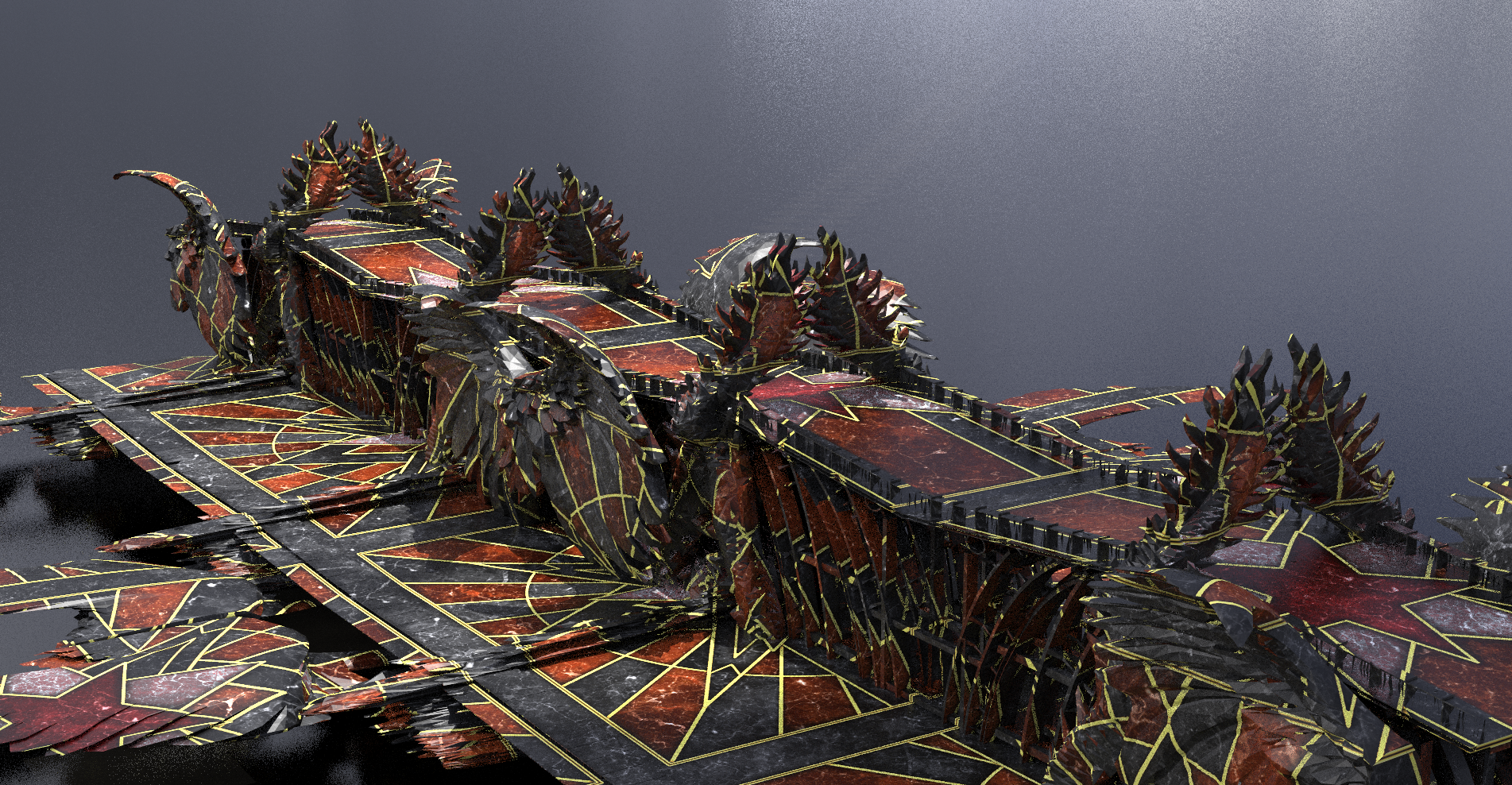 untitled.3914.png Archivo OBJ Distancia de la pasarela del Puente del Dragón Rojo・Modelo para descargar y imprimir en 3D, aramar