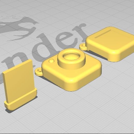 mini camera keychain 3D model