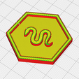 snake-preview.png Snake Hexagon – 3D Printable Game Token