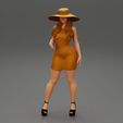 Girl-0001.jpg Fashion Girl in Elegant Hat and Dress Fashionable Clothes