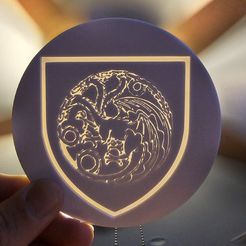 20230725_190159.jpg STL file Game of Thrones Coasters・3D print design to download
