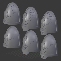 BR_Shoulders.PNG Free 3D file Bloody Magpie Space Warrior Shoulder Pads・3D print design to download