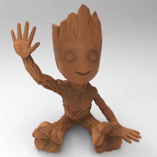 baby groot hollow 3D model