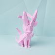 Sylveon_Eeveelutions_3D_print_STL_17.jpg STL-Datei Sylveon Low Poly Pokemon・3D-Drucker-Vorlage zum herunterladen