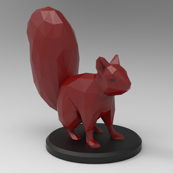 untitled.167.png Fichier STL gratuit Ecureuil à faible poly・Objet pour impression 3D à télécharger