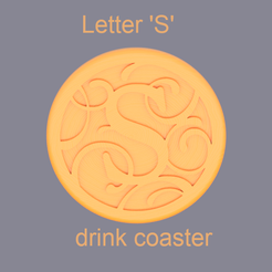 s-drinkcoaster-final.png Free STL file Drink coaster 'S'・3D print design to download