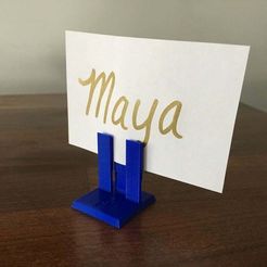 IMG_1078.JPG Free STL file table top name holder, price tag holder, business card holder・3D printable design to download