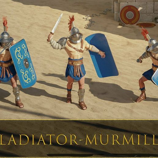 3D File 3 Murmillo Gladiators 3D Models For Concept Art・Model To ...