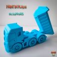 dump2.jpg Three-axle dumper truck with workable dumper - print in place