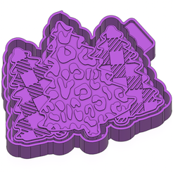 ink.png 3D file Three Christmas Trees Freshie STL Mold Housing・Model to download and 3D print