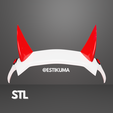 2.png 3D file ZERO TWO Headpiece - STL - 3D Files - Darling In The Franxx・Template to download and 3D print