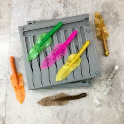 Mini Reaper-100.jpg STL file Mini Reapers Soft Plastic Fishing Mold・3D printable design to download
