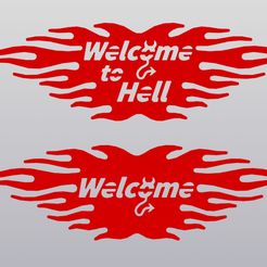 1.jpg Archivo 3D Set 2 modelos Decoración mural Welcome y Welcome to hell・Diseño imprimible en 3D para descargar