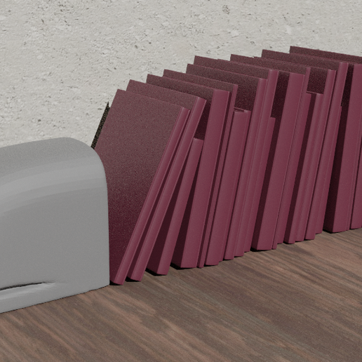 Bookstand - Minimalist whale design 3D model