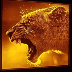 20190420_194646.jpg Fichier 3D gratuit Lithophane Lionne・Plan pour imprimante 3D à télécharger