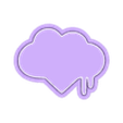 cloud with heart-cookiecad.stl Высечка для печенья "Облако с сердцем