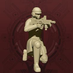 secu-kneel.jpg Fichier STL Soldat de la sécurité du corps - Pose à genoux・Modèle pour impression 3D à télécharger, Studio_Sol_Union