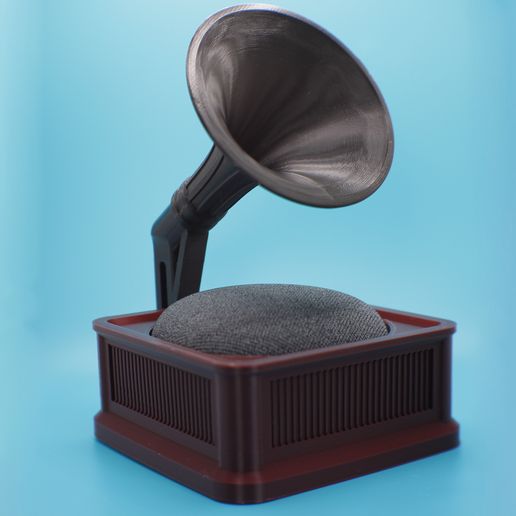 Supporto In Legno Di Noce Per Google Home Mini / Nest Mini – Treppiede Con Struttura Metallica Antiscivolo – Migliora L'Acustica - 3