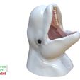 Beluga-Pen-Holder-color-5.jpg Beluga whale hollow pen holder 3D printable model
