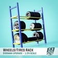 2.jpg Wheels / Tyres rack for garage diorama - 1:24 scale