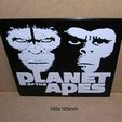 planeta-de-los-simios-planet-of-the-apes-cartel-letrero-impresion3d-decoracion.jpg Planet of the Apes, Planet of the Apes, poster, sign, signboard, logo, 3d printing, fiction, movie, movie