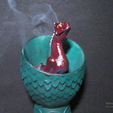 1.png Drogon egg incense holder incense burner Dragon Got Game of thrones smoky dragon smoke