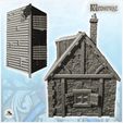 5.jpg Medieval stone house with tiled roof and double roof windows (8) - Medieval Gothic Feudal Old Archaic Saga 28mm 15mm