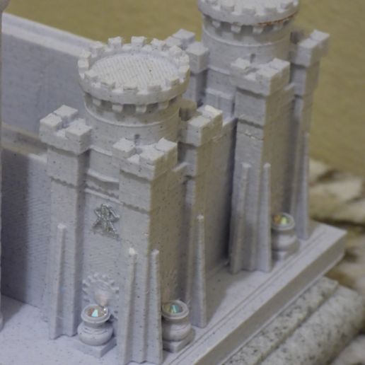 P1090489.jpg PRINTABLE ROMAN CASTLE - SMARTPHONE STAND CELL PHONE HOLDER WITH GEM HOLDING URNS