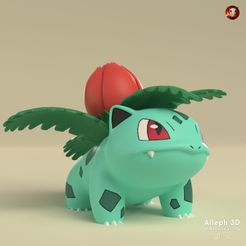ivysaur-logo.jpg STL-Datei Pokemon Ibisaurus・Modell zum Herunterladen und 3D-Drucken