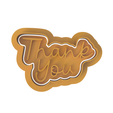Thank-You-V2.png Thank You Cookie Cutter (Also comes with a Debosser)