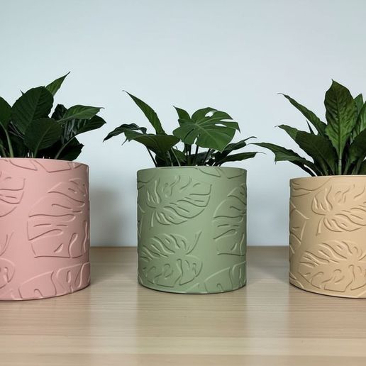 Monstera Leaf Planter Set- Support-Free Design