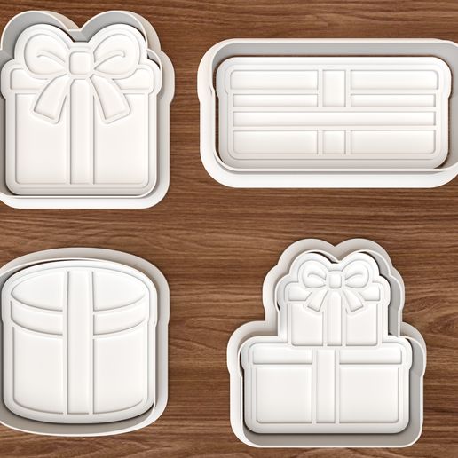 Christmas Gift Boxes Cookie Cutter Set