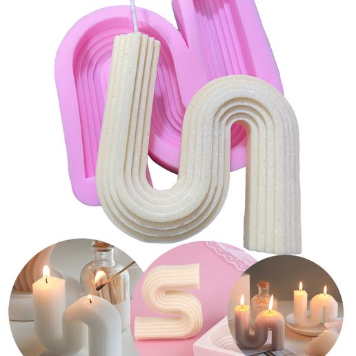 S twisted candle 3D model