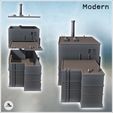 3.jpg Modern industrial building with barricaded window, chimney, and roll-up doors (6) - Modern WW2 WW1 World War Diaroma Wargaming RPG Mini Hobby