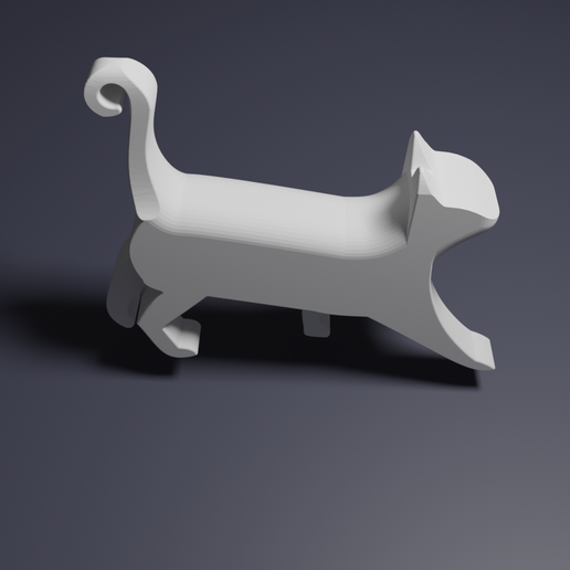 Cat keychain 3D model
