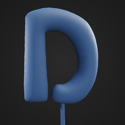 letter-D1.png Fichier STL Lettre D en dessin animé・Plan imprimable en 3D à télécharger