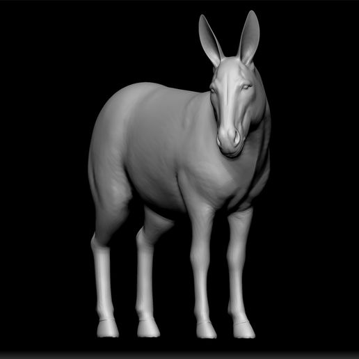 STL file Donkey 3D Model - Farm Animal STL - Beast of Burden - Donkey ...
