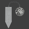 Render-Targaryen-M1.png Lithophane BookMark Game of Thrones Targaryen