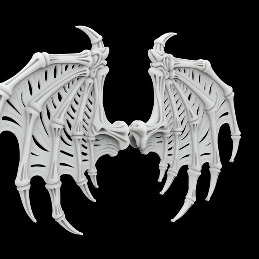 🐉 Dragon Bone Wings 3D Print Model・ STL File for 3D