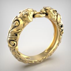 тигр-1.jpg STL-Datei Ring R170・3D-druckbare Vorlage zum herunterladen
