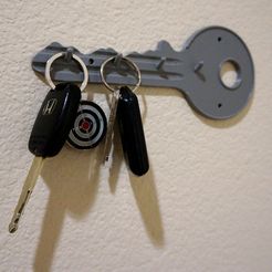 key2.jpg Free STL file Giant Key - Wall Key Hanger・Model to download and 3D print