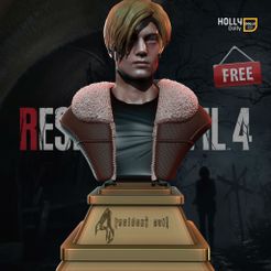 331546934_3501134993491025_6832662841315404003_n.jpg Archivo STL gratis Busto de Leon Scott Kennedy・Diseño por impresión en 3D para descargar