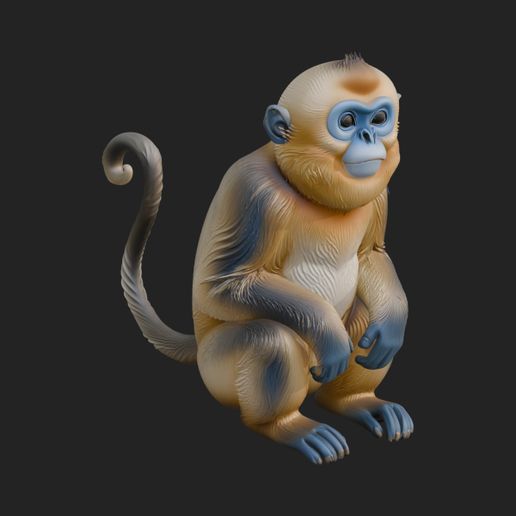 Monkey Statue Design 7 - 3D Print Model