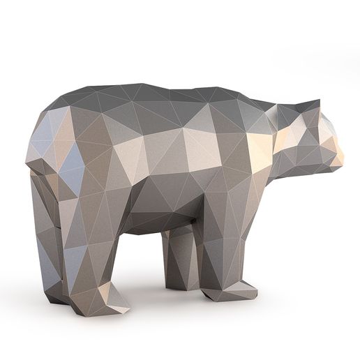 Low Poly Bear_View050020.jpg Download OBJ file Low Poly Bear • 3D printer object, FORMBYTE