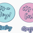 FOTOOO.png Stamp cookie and fondat Its a gir Its a boy