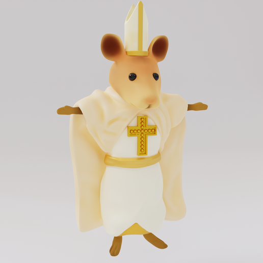 🐀 Dorime Rat / Pope Rat・Free STL File for ・Cults
