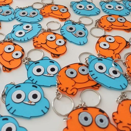 🗝️ gumball and darwin keychain amazing world of gumball・ 3MF File for ...