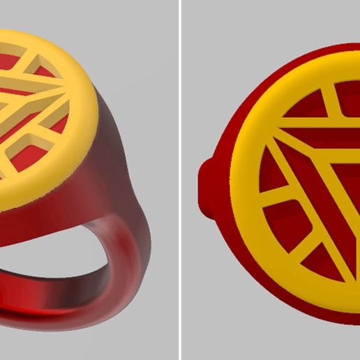 Iron-Man Ring (model A) 3D model